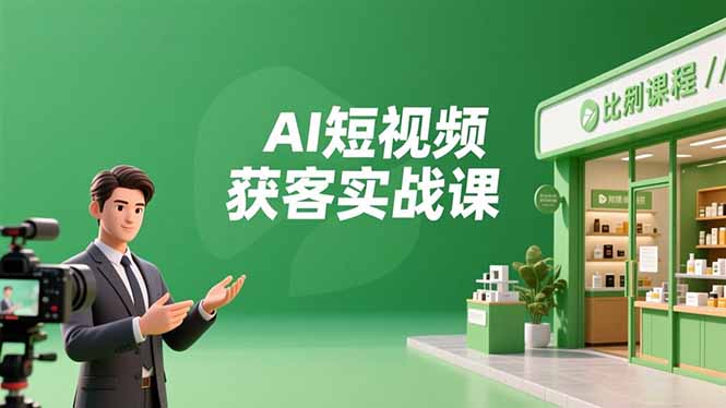 AI短视频获客实战课，数字人创作、实体行业应用、精准引流，30天获取客源月入6万+ - 识享社-识享社