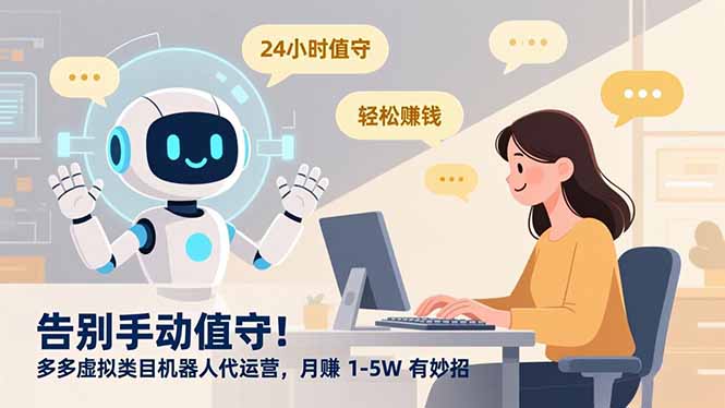 告别手动值守！多多虚拟类目机器人代运营，月赚 1-5W 有妙招 - 识享社-识享社