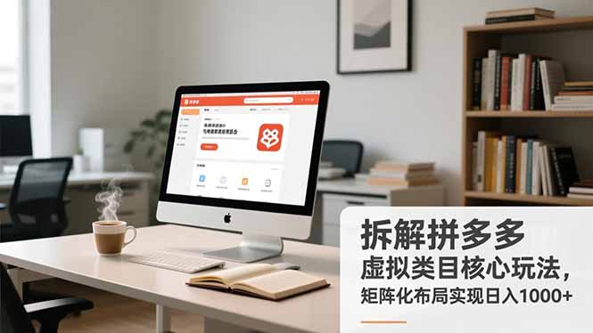 拆解拼多多虚拟类目核心玩法，矩阵化布局实现日入1000+-识享社