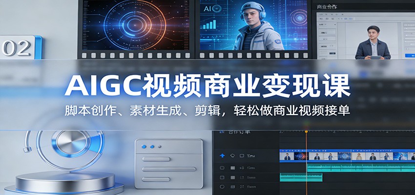 图片[1]-AIGC视频商业变现课：脚本创作、素材生成、剪辑，轻松做商业视频接单 - 识享社-识享社
