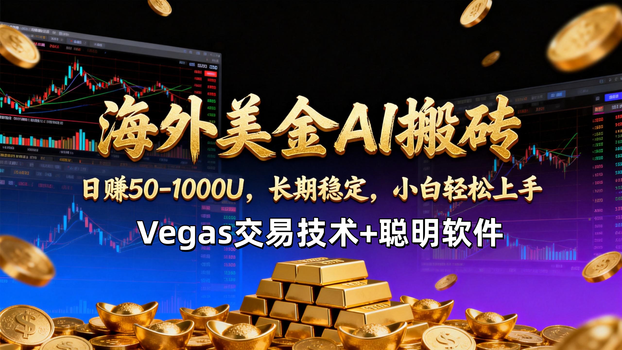 【海外美金AI搬砖】Vegas交易技术+聪明软件，日赚50-1000U，长期稳定，小白轻松上手。 - 识享社-识享社