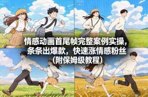 情感动画首尾帧完整案例实操，条条出爆款，快速涨情感粉丝(附保姆级教程)-识享社