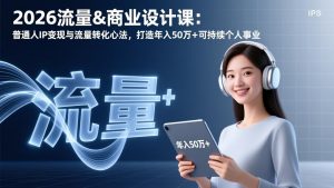 2026流量&商业设计课：普通人IP变现与流量转化心法，打造年入50万+可持续个人事业-识享社