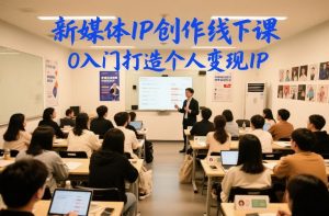 新媒体IP创作线下课，0入门打造个人变现IP-识享社