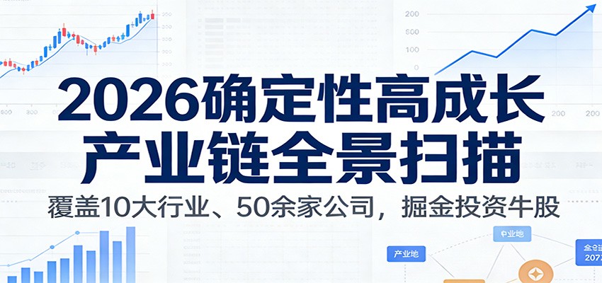图片[1]-付费文章：2026确定性高成长产业链全景扫描：覆盖10大行业、50余家公司，掘金投资牛股 - 识享社-识享社