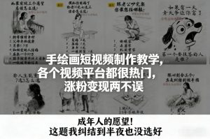 手绘画短视频制作教学，各个视频平台都很热门，涨粉变现两不误-识享社