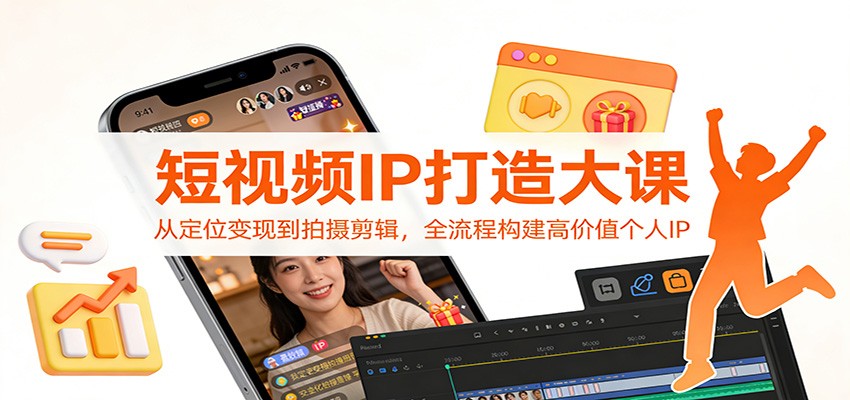 短视频IP打造大课:从定位变现到拍摄剪辑,全流程构建高价值个人IP - 识享社-识享社