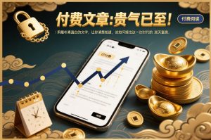 付费文章：贵气已至！用最朴素直白的文字，让你清楚知道，该如何接住这一次时代的泼天富贵-识享社