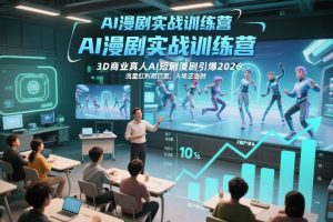 AI漫剧实战训练营，3D商业真人AI短剧漫剧引爆2026，流量红利期已至，入场正当时-识享社