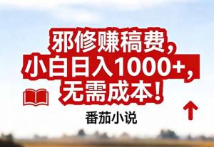 番茄小说赚稿费邪修玩法无需成本，真实日入1000+，超级简单！-识享社