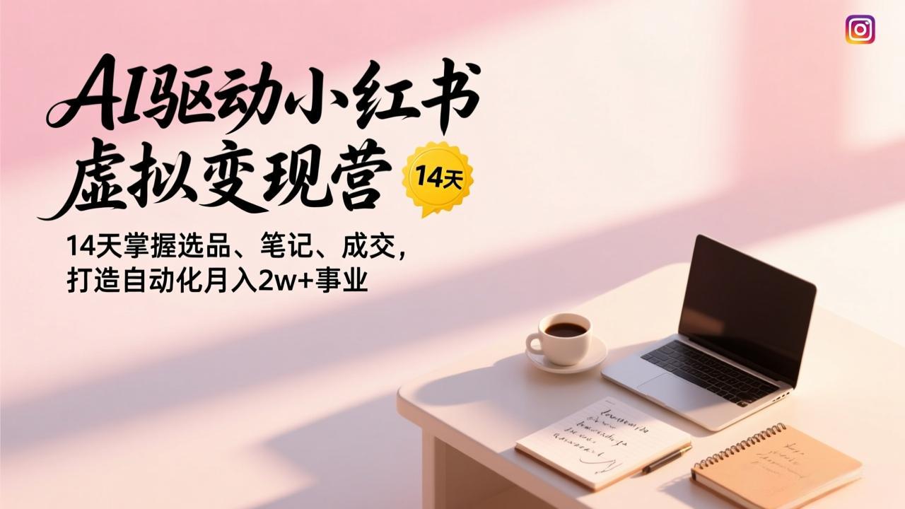 AI驱动小红书虚拟变现营,14天掌握选品、笔记、成交,打造自动化月入2w+事业 - 识享社-识享社