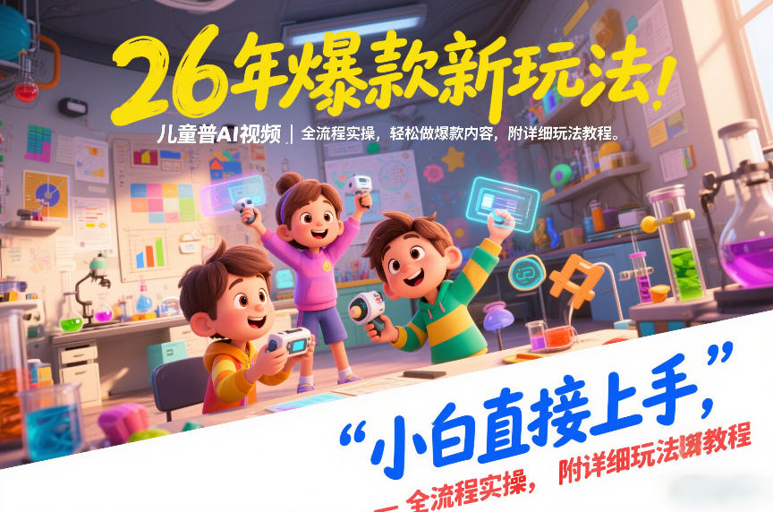 26年爆款新玩法，儿童科普AI视频，全流程实操，轻松做爆款内容，小白直接上手，附详细玩法教程 - 识享社-识享社