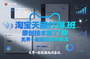 淘宝天猫打爆班原创技术第77期，无界+逛逛强起内容流-识享社