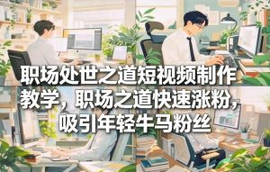 职场处世之道短视频制作教学，职场之道快速涨粉，吸引年轻牛马粉丝-识享社