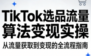 TikTok选品流量算法变现实操-识享社