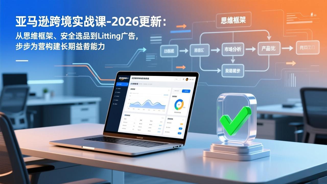 亚马逊跨境实战课-2026更新：从思维框架、安全选品到Listing广告，步步为营构建长期盈利能力 - 识享社-识享社