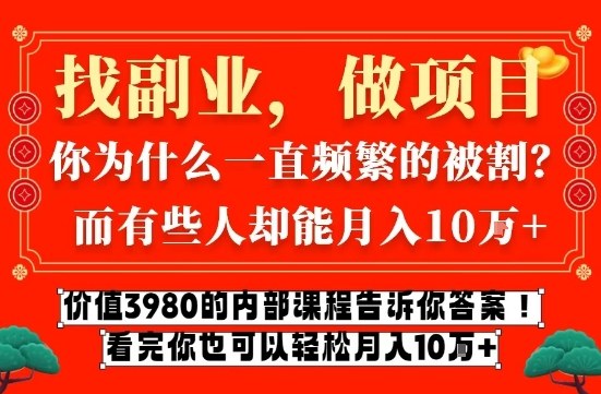 价值3980的网创内部课程,告诉你互联网创业月入10个W的秘密【揭秘】 - 识享社-识享社
