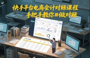快手平台电商会计对账课程，手把手教你做对账-识享社