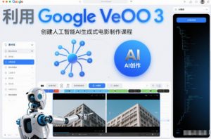 利l用Google Veo 3创建人工智能AI生成式电影制作课程，使用人工智能的力量创建令人惊叹的视频-识享社