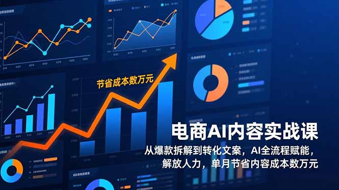 电商AI内容实战课,从爆款拆解到转化文案,AI全流程赋能,解放人力,单月节省内容成本数万元 - 识享社-识享社