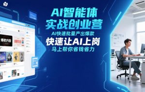 AI智能体实战创业营12月23-25号线下课，AI快速批量产出爆款，快速让AI上岗，马上帮你省钱省力-识享社