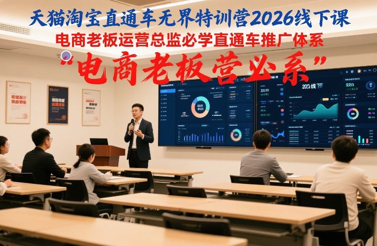 天猫淘宝直通车无界特训营2026线下课，电商老板运营总监必学直通车推广体系 - 识享社-识享社