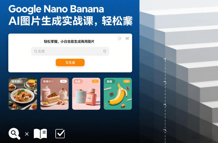 Google Nano Banana AI图片生成实战课，轻松掌握，小白也能生成商用图片-识享社