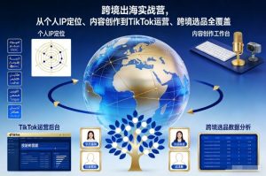 跨境出海实战营，从个人IP定位、内容创作到TikTok运营、跨境选品全覆盖-识享社