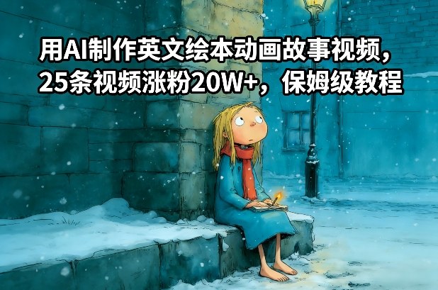 用AI制作英文绘本动画故事视频，25条视频涨粉20W+，保姆级教程-识享社