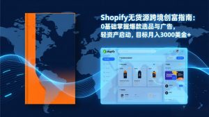 Shopify爆款打法实战：从选品到广告投放，复制爆款模型，驱动独立站月销售额破万刀-识享社
