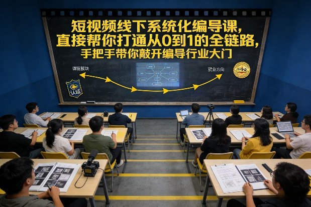 短视频线下系统化编导课，直接帮你打通从0到1的全链路，手把手带你敲开编导行业大门 - 识享社-识享社