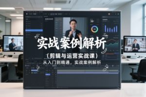 剪辑与运营实战课，从入门到精通，实战案例解析(更新2026)-识享社