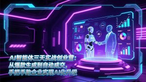 AI智能体三天实战创业营：从爆款生成到自动成交，手把手助企业实现AI化升级-识享社