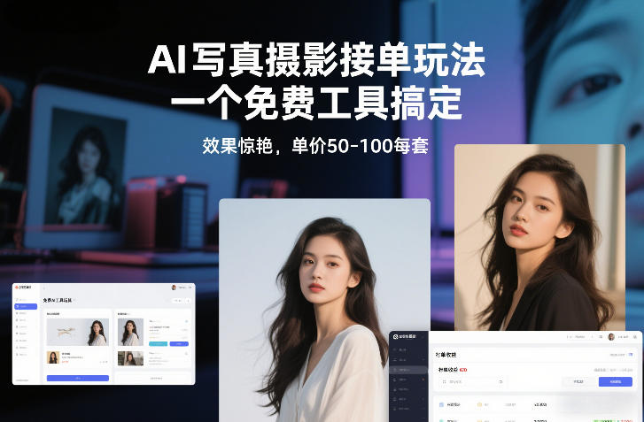 AI写真摄影接单玩法，一个免费工具搞定，效果惊艳，单价50-100每套 - 识享社-识享社