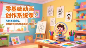 零基础动画创作系统课：从剧本到成片，掌握原创短视频动画全流程制作-识享社