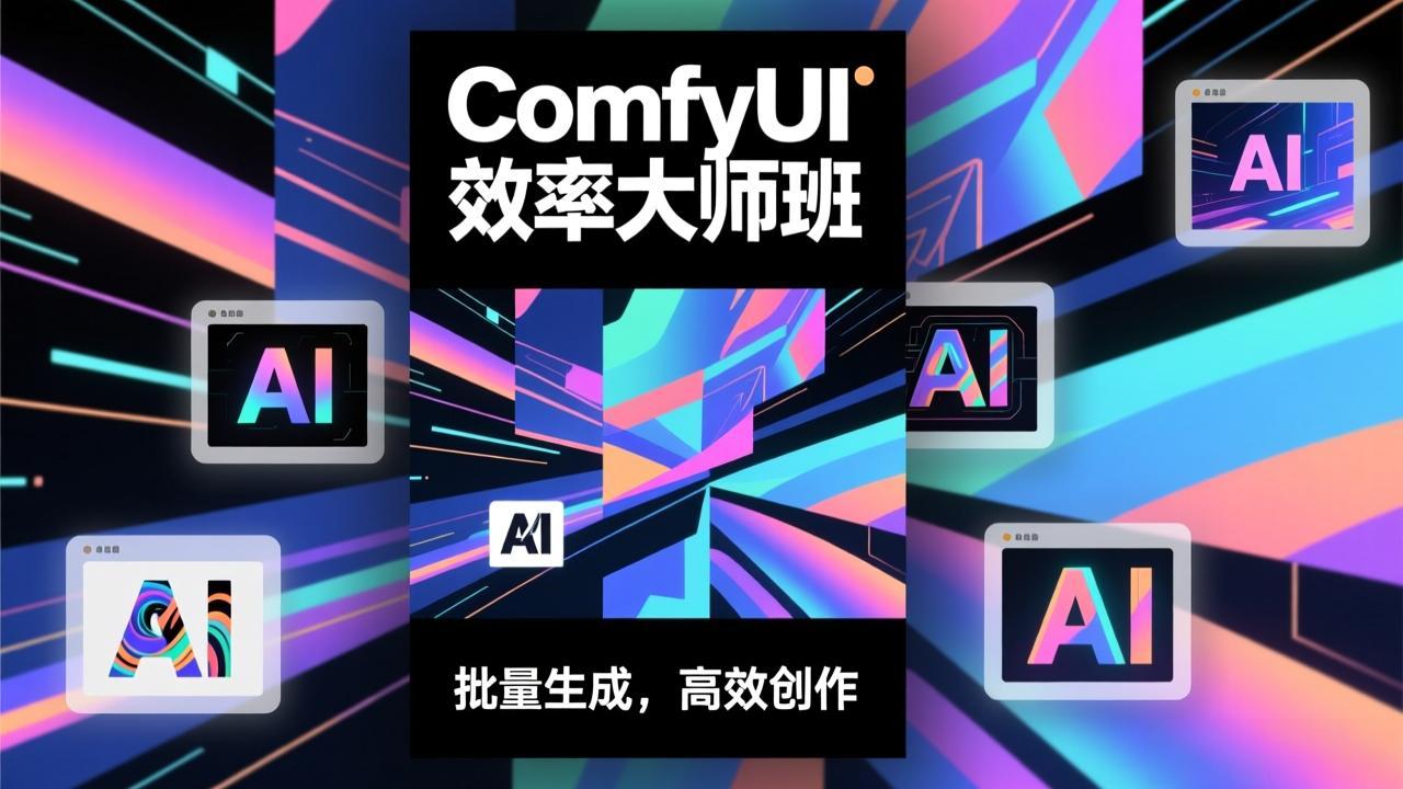 ComfyUI效率大师班：工作流搭建，批量生成，将个人AI出图效率提升5-10倍，月接单收入1-3万 - 识享社-识享社