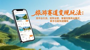 旅游赛道变现玩法：双平台引流、矩阵运营，掌握完整商业模式，新手也能快速赚钱-识享社