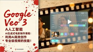 Google Veo 3人工智能AI生成式电影制作课程：利用AI高效创作专业级视频的技能！-识享社