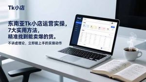 东南亚Tk小店运营实操，7大实用方法，精准找到能卖爆的货。不讲虚理论，立即能上手的实操动作-识享社