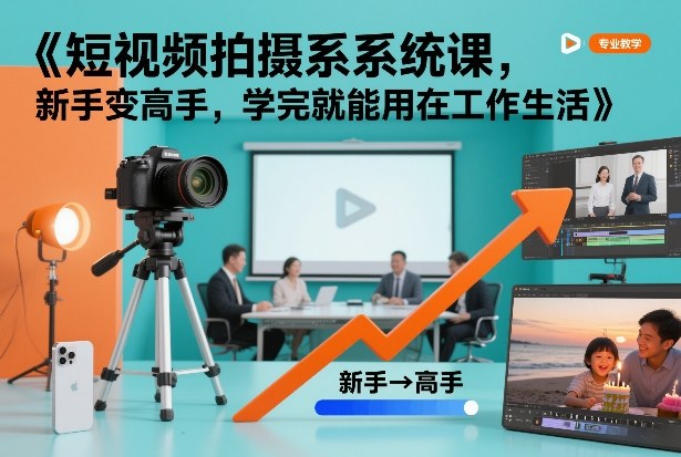 短视频拍摄系统课，新手变高手，学完就能用在工作生活 - 识享社-识享社