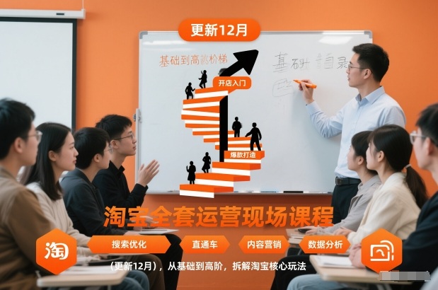淘宝全套运营现场课程（更新26年1月），从基础到高阶，拆解淘宝核心玩法