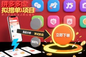 拼多多虚拟撸单项目，跳过选品和测试直接撸单-识享社