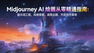 Midjourney AI绘画从零精通指南：提示词工程，风格探索，高效出图，开启创作革命-识享社