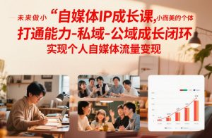 自媒体IP成长课,未来做小而美的个体,打通能力-私域-公域成长闭环,实现个人自媒体流量变现-识享社