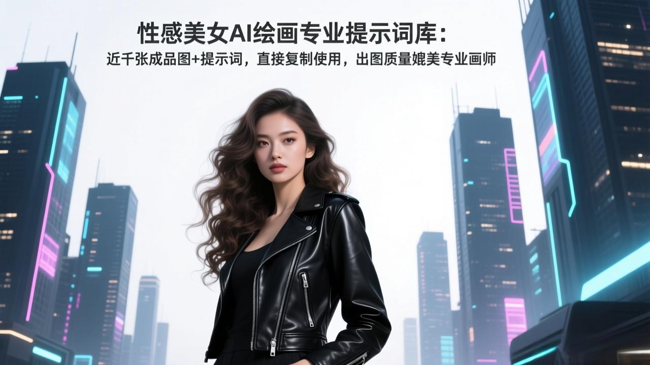 性感美女AI绘画专业提示词库：近千张成品图+提示词，直接复制使用，出图质量媲美专业画师 - 识享社-识享社
