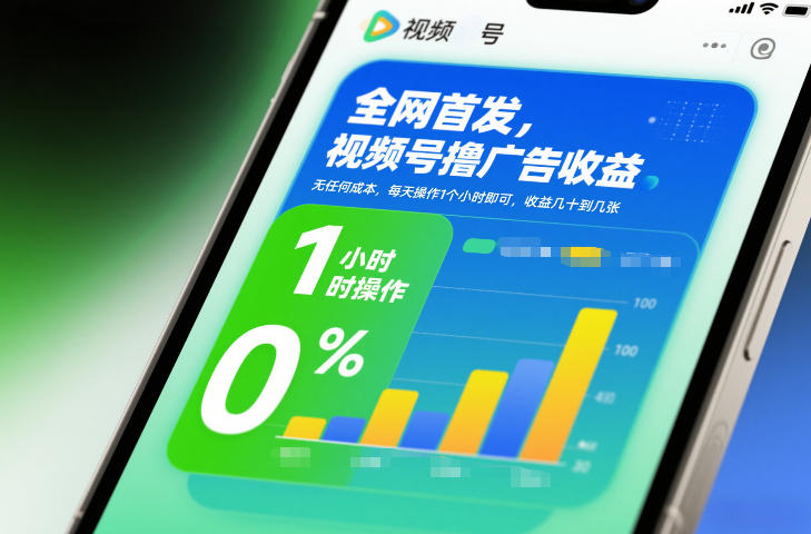 全网首发，视频号撸广告收益，无任何成本，每天操作1个小时即可，收益几十到几张 - 识享社-识享社