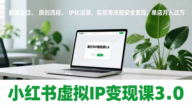 小红书虚拟IP变现课3.0，赛道定位、原创流程、IP化运营，实现零违规安全变现，单店月入过万 - 识享社-识享社