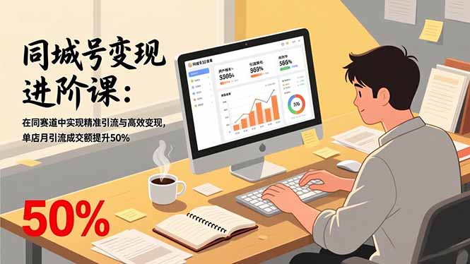 同城号变现进阶课：在同城赛道中实现精准引流与高效变现，单店月引流成交额提升50% - 识享社-识享社