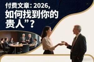 付费文章：2026，如何找到你的“贵人”？-识享社