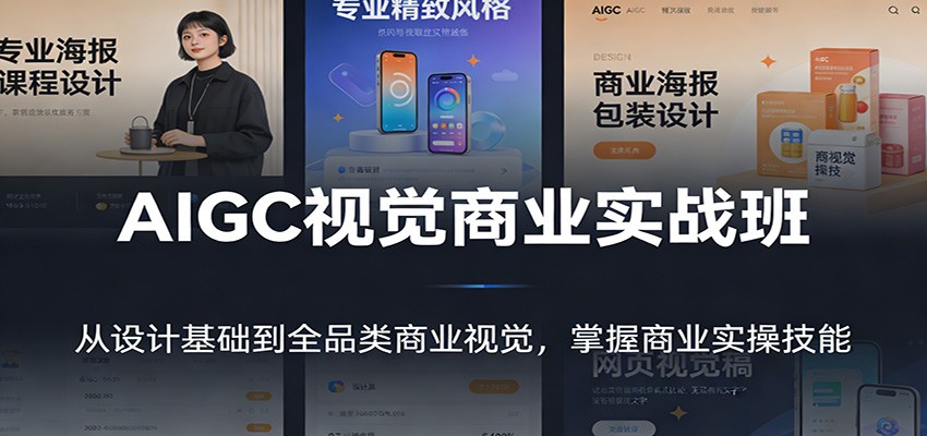 AIGC视觉商业实战班：从设计基础到全品类商业视觉，掌握商业实操技能 - 识享社-识享社
